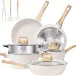 Pots and Pans Set Non Stick 12 Pcs Kitchen Cookware Sets Induction Granite Cookie