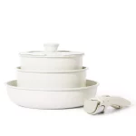 Carote Nonstick Cookware Sets, 5 Pcs Granite Non Stick Pots and Pans Set