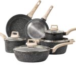 3 x PRIMA DIVIDED NON STICK WONDER KITCHEN COOKWARE SET COMBO FRYING PAN LID UK - Image 3