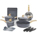 30-Piece Nonstick Induction Cooking Kitchen Cookware Sets Granite Pots and Pans - Image 3