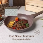 10 PCS Nonstick Granite Cookware Pots And Pans Set Induction Kitchen Cooking Set - Image 3
