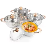 Pots and Pans Set -8 Piece Stainless Steel Kitchen Cookware Set,Pots and Pans...