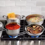 Stainless Steel Cookware Set Fast Even Heat Induction Pots Pans Dishwasher Safe - Image 2