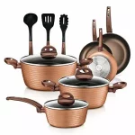NutriChef NCCW12BRW 12-Piece Nonstick Kitchen Cookware Set