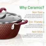 NutriChef NCCW12BRW 12-Piece Nonstick Kitchen Cookware Set - Image 3
