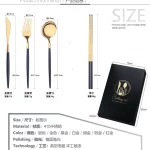 4 Pcs Set Stainless Steel Cutlery Set Spoon Fork Knife chopsticks with Gift Box - Image 2