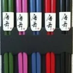 5 Pair Chinese Japanese Sushi Reusable Wooden Chopsticks Multi Pattern - Image 4