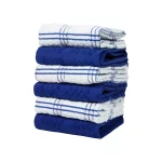 6 Pack of Kitchen Tea Towels - Striped Popcorn Pattern - 15 x 25 in 100% Cotton - Image 2