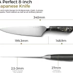 Razab 8 Inch Japanese Professional Chef Knife, High Carbon Stainless Steel - Image 3