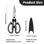 Kitchen Scissors Heavy Duty Stainless Steel Multipurpose Ultra Sharp Shears - Image 2