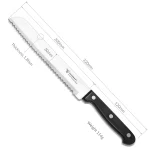 Humbee Chef, Stainless Steel Serrated Bread Knives 8/10/12 inch - Image 2