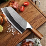 Stainless Steel Asian Kitchen Knife Butcher Chef Damascus Cleaver Chopping Meat