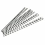 Purple Stainless Steel Spoon Chopsticks Set Rose Korean Chinese Rice CHOP Sticks - Image 3