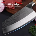 Stainless Steel Asian Kitchen Knife Butcher Chef Damascus Cleaver Chopping Meat - Image 4