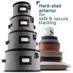 China Dinnerware Storage Sets Hard Shell Flatware, Plates & Cups Storage Holders - Image 3