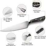 Razab 8 Inch Japanese Professional Chef Knife, High Carbon Stainless Steel - Image 4