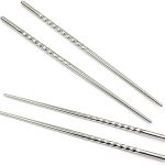 Purple Stainless Steel Spoon Chopsticks Set Rose Korean Chinese Rice CHOP Sticks - Image 4