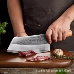 Stainless Steel Asian Kitchen Knife Butcher Chef Damascus Cleaver Chopping Meat - Image 5