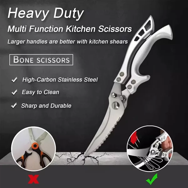 Kitchen bone Scissor Kitchen Poultry Shears Stainless Steel Heavy Duty - Image 4