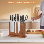 VEVOR 12" Magnetic Knife Block Storage Knife Holder Stand Acacia Wood Kitchen - Image 5