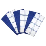6 Pack of Kitchen Tea Towels - Striped Popcorn Pattern - 15 x 25 in 100% Cotton - Image 5