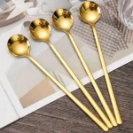 4x6.9" Stainless Steel Mixing Spoons Long Handle Iced Teaspoons Ice Cream Spoon - Image 6