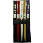 5 Pair Chinese Japanese Sushi Reusable Wooden Chopsticks Multi Pattern - Image 10