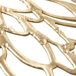 10-Pack Gold Vinyl Placemats - Round Leaf Design Table Chargers (14.4 In) - Image 6