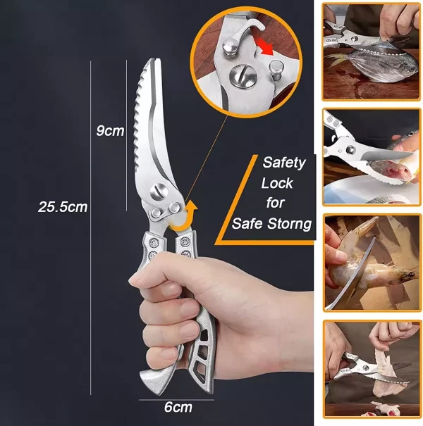 Kitchen bone Scissor Kitchen Poultry Shears Stainless Steel Heavy Duty - Image 6