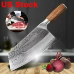 Stainless Steel Asian Kitchen Knife Butcher Chef Damascus Cleaver Chopping Meat - Image 8