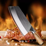 Stainless Steel Asian Kitchen Knife Butcher Chef Damascus Cleaver Chopping Meat - Image 9