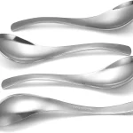 HIWARE Thick Heavy-Weight Soup Spoons, High Grade Stainless Steel Soup Spoons, T