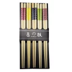 5 Pair Chinese Japanese Sushi Reusable Wooden Chopsticks Multi Pattern - Image 12