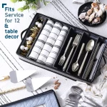 China Dinnerware Storage Sets Hard Shell Flatware, Plates & Cups Storage Holders - Image 10