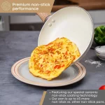 Non Stick Pots and Pans Set – 5pcs Induction Hob Cookware Set, Cream - By Nuovva - Image 2
